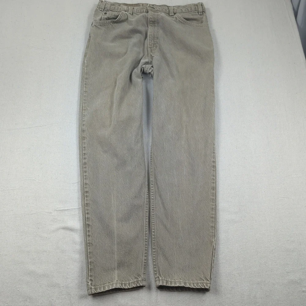 Vintage Levis 550 Jeans Mens 36x32 Gray Orange Tab 90s Made in USA